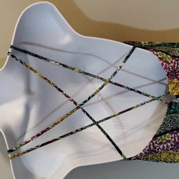 Intu Boho Shift Dress, Size Small, Strappy Back, Longer Back, Beautiful Fabric - Picture 6 of 10